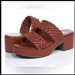 Seychelles-Novelty Platform Heel Sandals-Size 8-terracotta-New